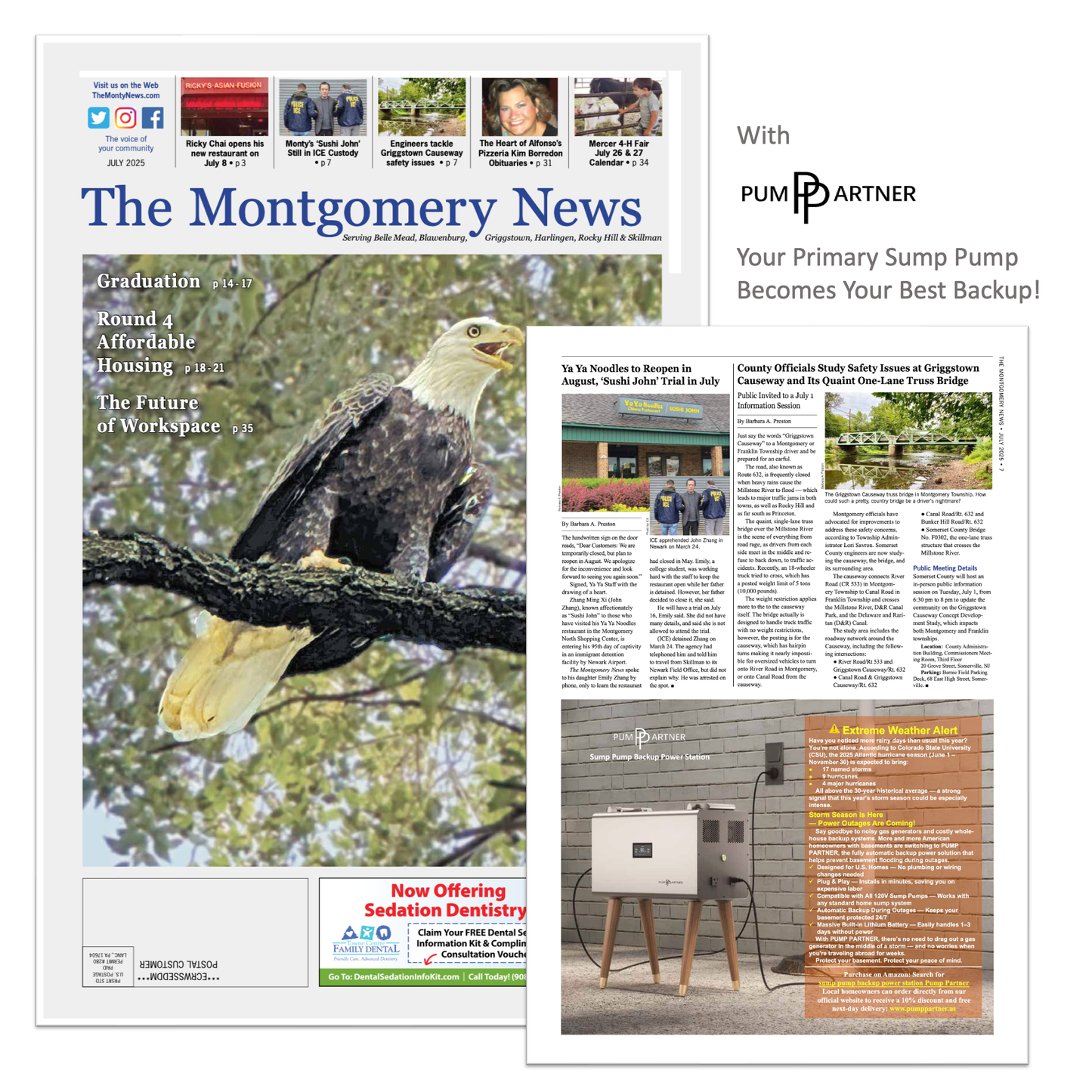 PUMP PARTNER Half-Page Storm Alert in The Montgomery News Sparks Local Action